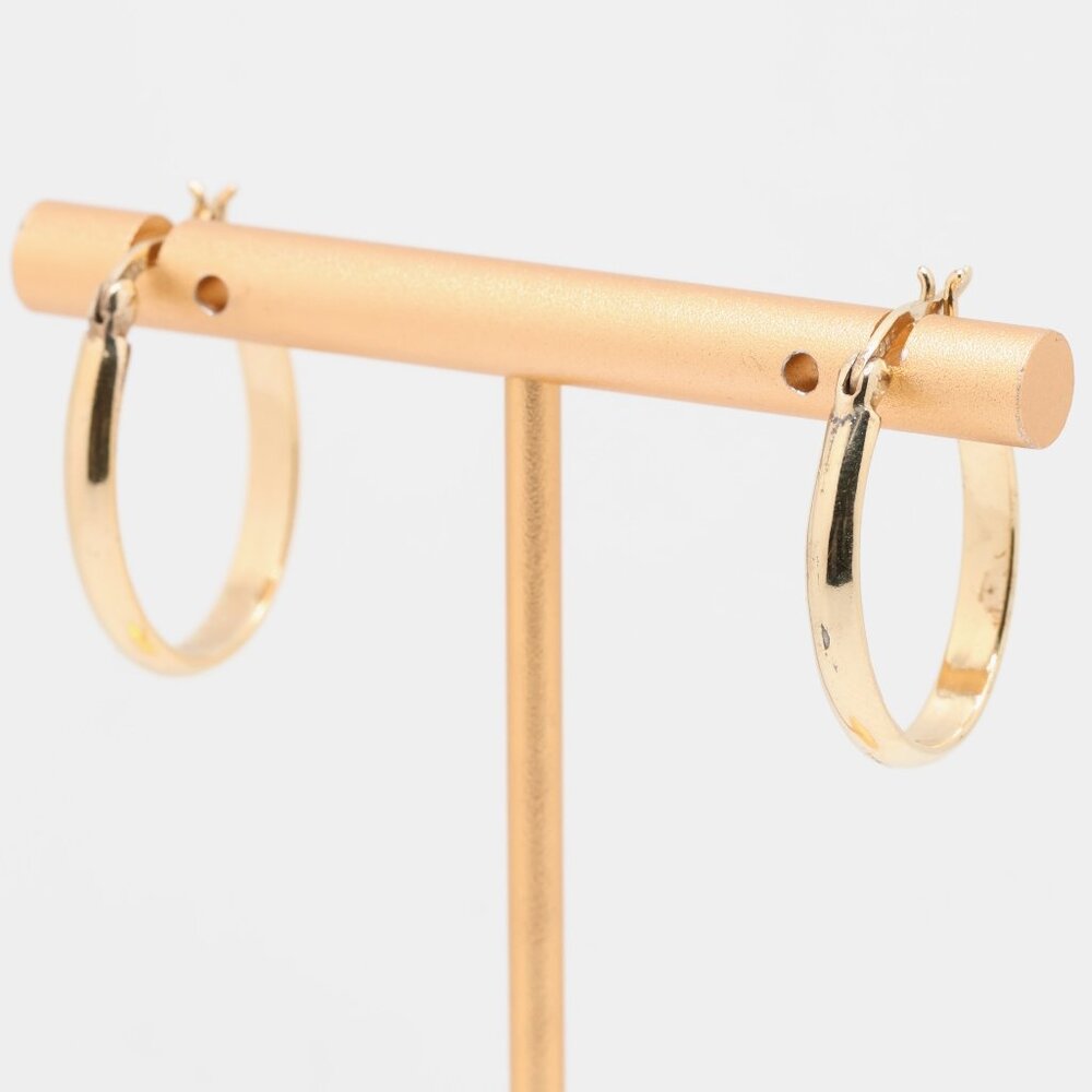 Vintage Sterling Silver Gold Plated Hoop Earrings